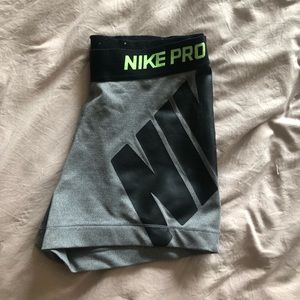Grey Nike Spandex Athletic Running Shorts
